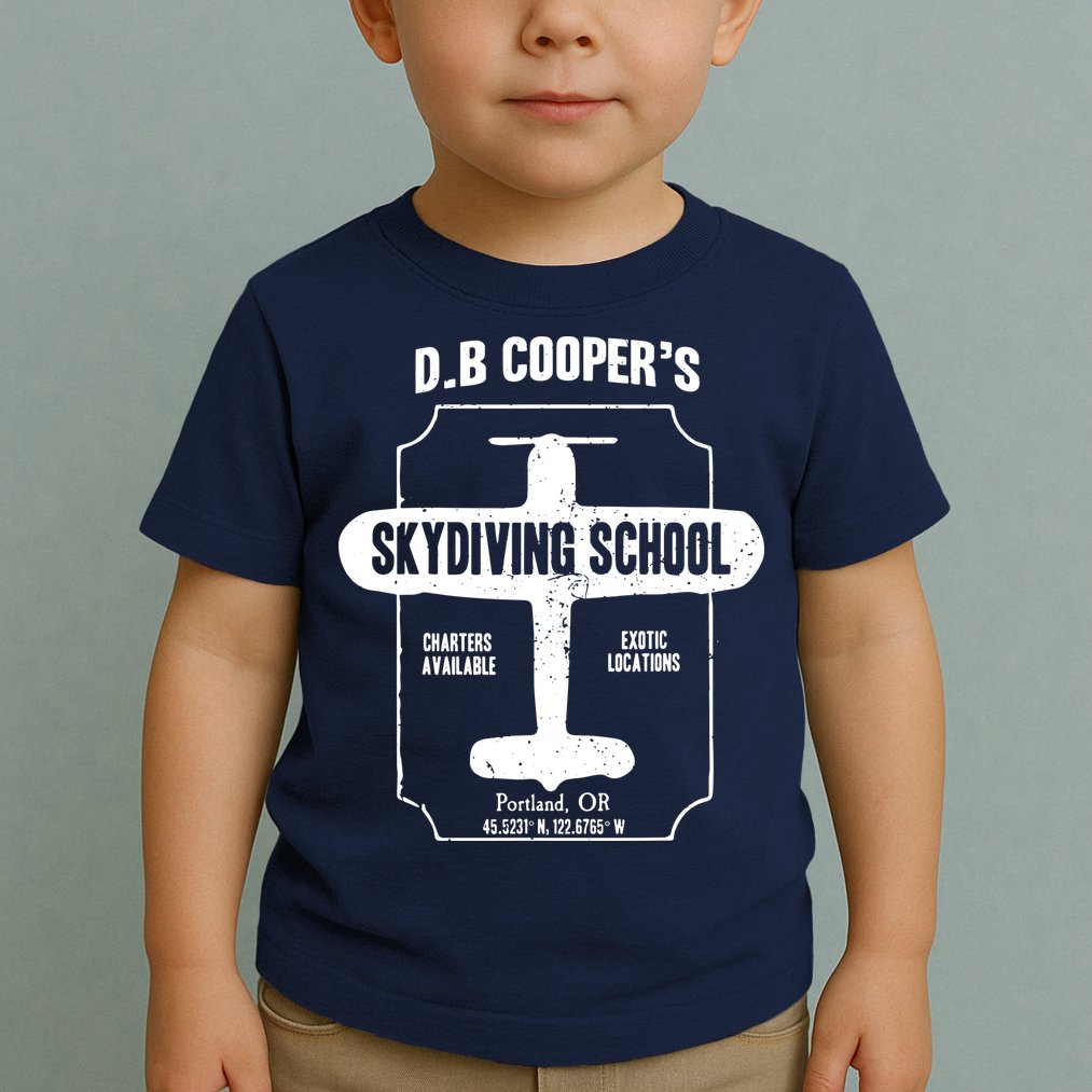Men D.B. Cooper Skydiving School Toddler T-Shirt