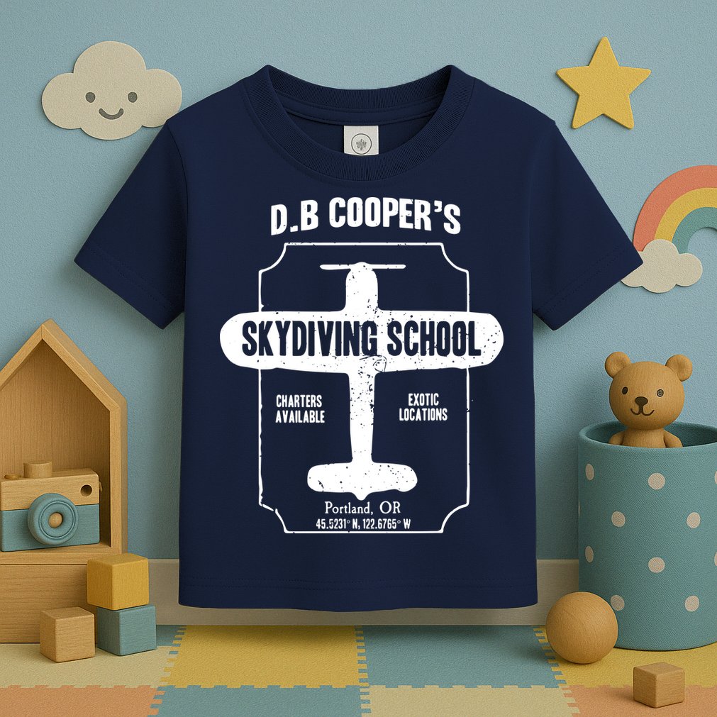 Men D.B. Cooper Skydiving School Toddler T-Shirt