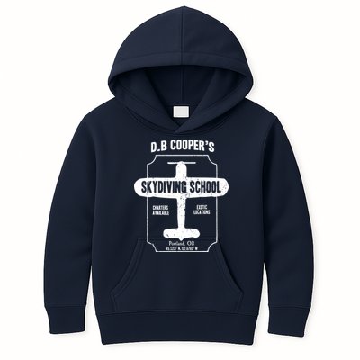 Men D.B. Cooper Skydiving School Kids Hoodie