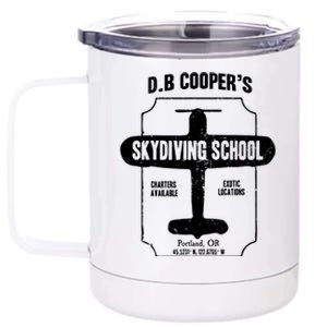 Men D.B. Cooper Skydiving School 12 oz Stainless Steel Tumbler Cup