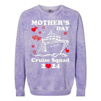 Mothers Day Cruise Squad 2024 Matching Family Colorblast Crewneck Sweatshirt