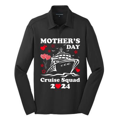 Mothers Day Cruise Squad 2024 Matching Family Silk Touch Performance Long Sleeve Polo