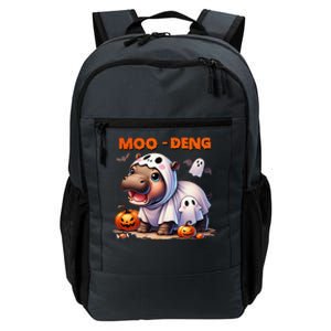 Moo Deng Cute Baby Pygmy Hippo Bouncy Pig In Thai Halloween Daily Commute Backpack