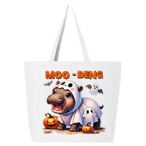 Moo Deng Cute Baby Pygmy Hippo Bouncy Pig In Thai Halloween 25L Jumbo Tote