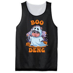 Moo Deng Cute Baby Pygmy Hippo Bouncy Pig In Thai Halloween Mesh Reversible Basketball Jersey Tank