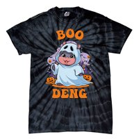 Moo Deng Cute Baby Pygmy Hippo Bouncy Pig In Thai Halloween Tie-Dye T-Shirt