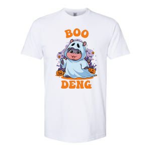 Moo Deng Cute Baby Pygmy Hippo Bouncy Pig In Thai Halloween Softstyle CVC T-Shirt