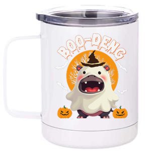 Moo Deng Cute Baby Pygmy Hippo Thai Halloween Women 12 oz Stainless Steel Tumbler Cup