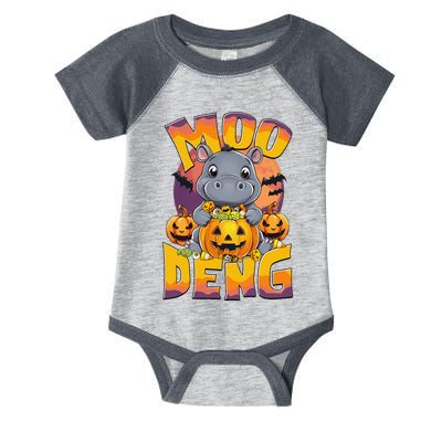 Moo Deng Cute Baby Pygmy Hippo Bouncy Pig In Thai Halloween Infant Baby Jersey Bodysuit