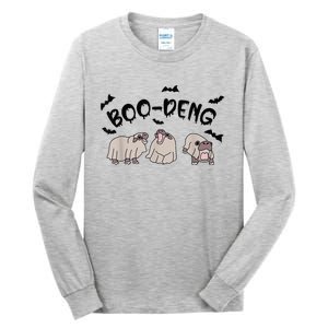 Moo Deng Cute Baby Pygmy Hippo Bouncy Pig Halloween Boo Deng Tall Long Sleeve T-Shirt