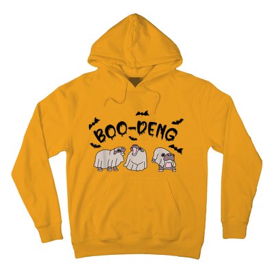 Moo Deng Cute Baby Pygmy Hippo Bouncy Pig Halloween Boo Deng Hoodie