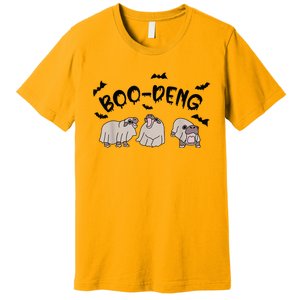 Moo Deng Cute Baby Pygmy Hippo Bouncy Pig Halloween Boo Deng Premium T-Shirt