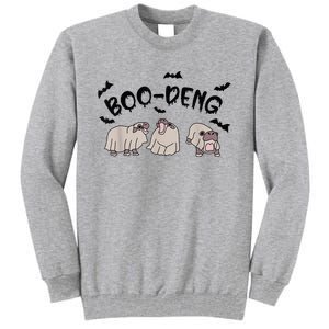 Moo Deng Cute Baby Pygmy Hippo Bouncy Pig Halloween Boo Deng Tall Sweatshirt