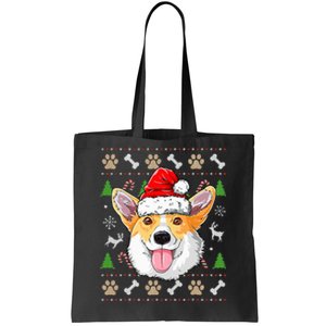 Merry Dogmas Christmas Welsh Corgi Dog Reindeer Ugly Sweater Tote Bag