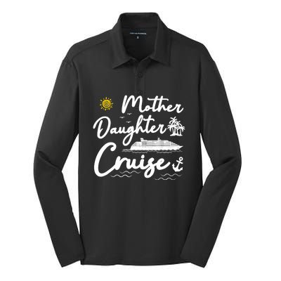 Mother Daughter Cruise Girl Trip Vacation Summer ing Silk Touch Performance Long Sleeve Polo