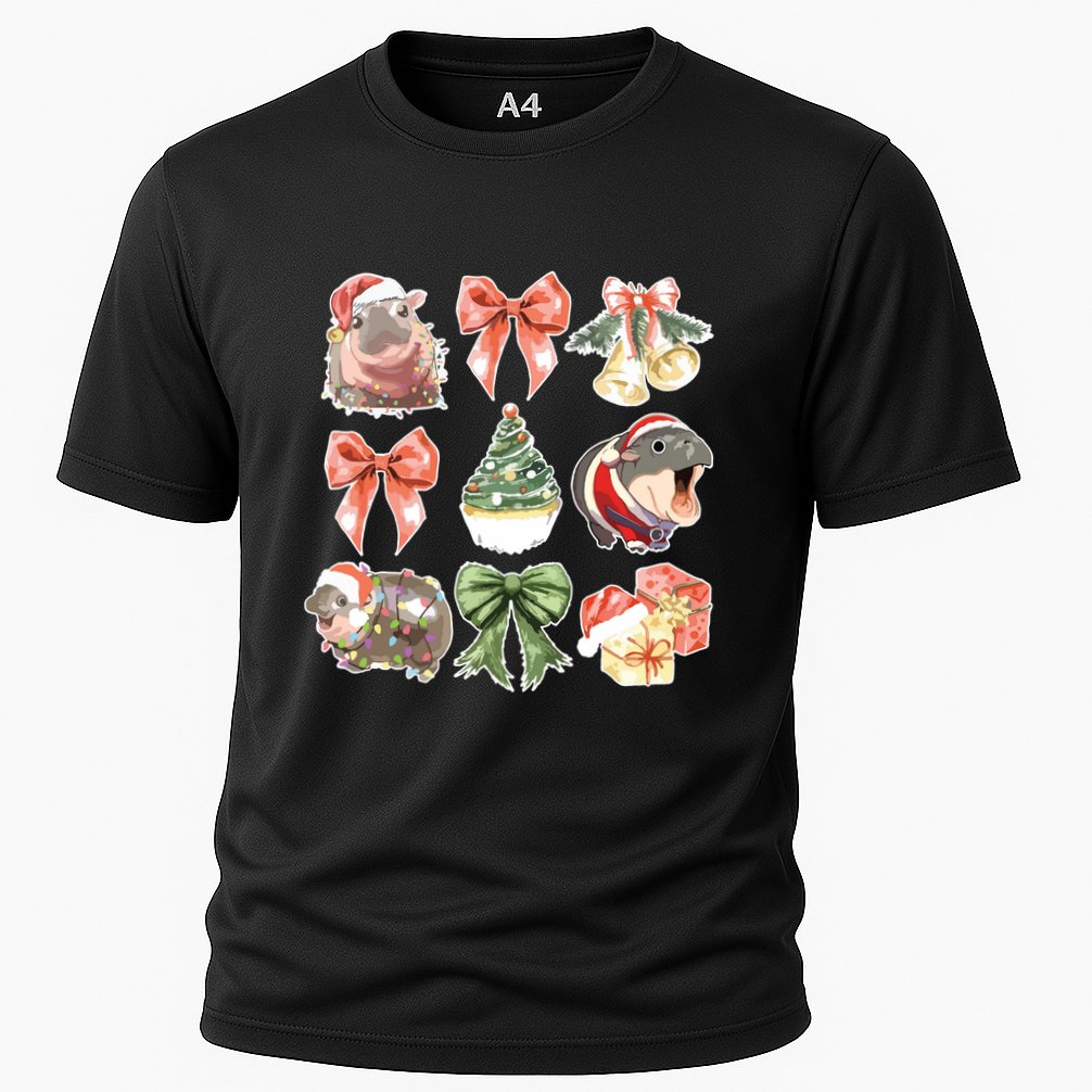 Moo Deng Coquette Christmas Performance Shirt