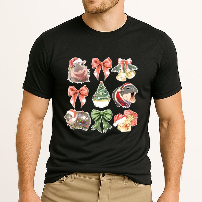 Moo Deng Coquette Christmas Performance Shirt