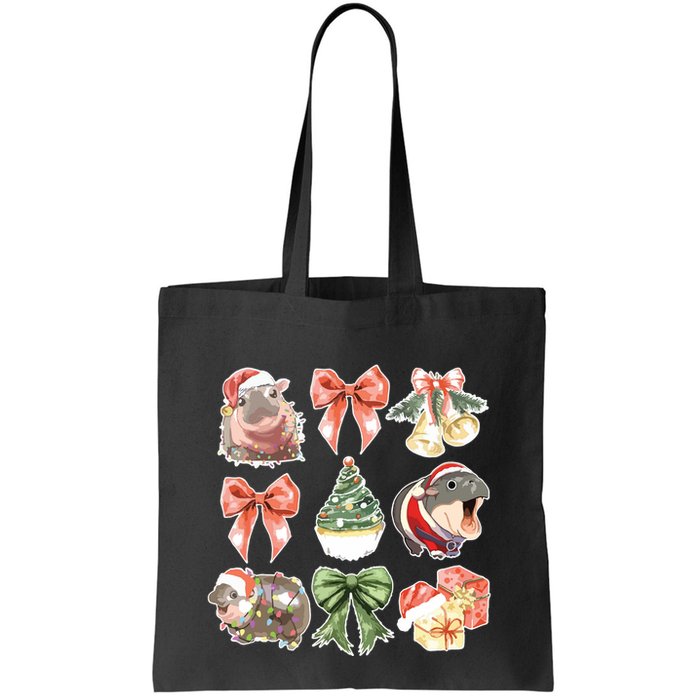 Moo Deng Coquette Christmas Bag