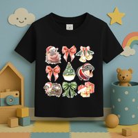 Moo Deng Coquette Christmas Toddler T-Shirt