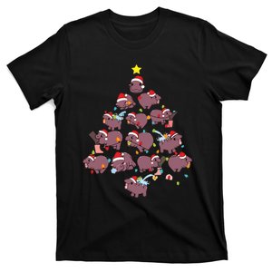 Moo Deng Christmas Tree T-Shirt