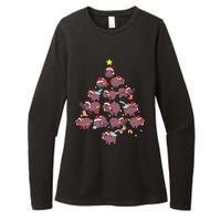 Moo Deng Christmas Tree Womens CVC Long Sleeve Shirt