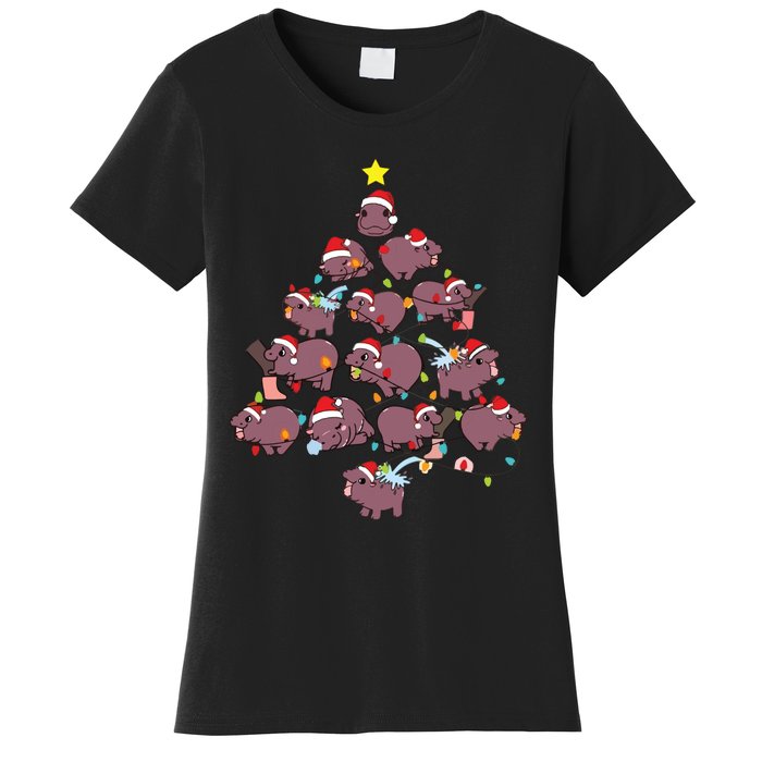 Moo Deng Christmas Tree Women's T-Shirt