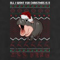 Moo Deng Christmas All I Want For Christmas Is A Moo Deng Knit Cap Winter Beanie