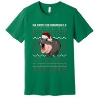 Moo Deng Christmas All I Want For Christmas Is A Moo Deng Premium T-Shirt
