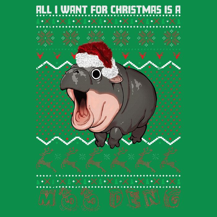 Moo Deng Christmas All I Want For Christmas Is A Moo Deng Premium T-Shirt
