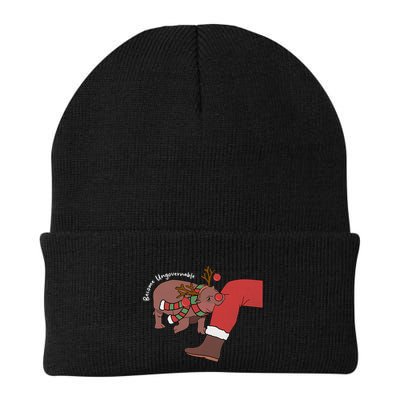 Moo Deng Christmas Become Ungovernable Beanie