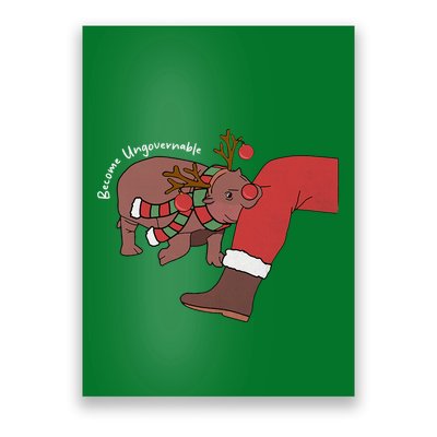 Moo Deng Christmas Become Ungovernable Poster