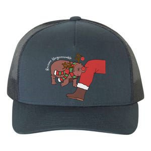 Moo Deng Christmas Become Ungovernable Yupoong Adult 5-Panel Trucker Hat