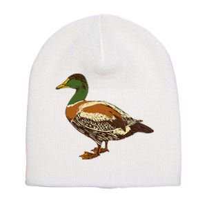 Mallard Duck Cute I Love Waterfowls Short Acrylic Beanie