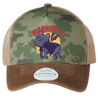 Meow Dracula Cat Cartoon Legacy Tie Dye Trucker Hat
