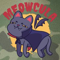 Meow Dracula Cat Cartoon Legacy Tie Dye Trucker Hat