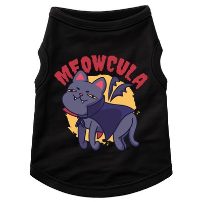 Meow Dracula Cat Cartoon Doggie Tank