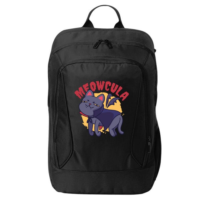 Meow Dracula Cat Cartoon City Backpack