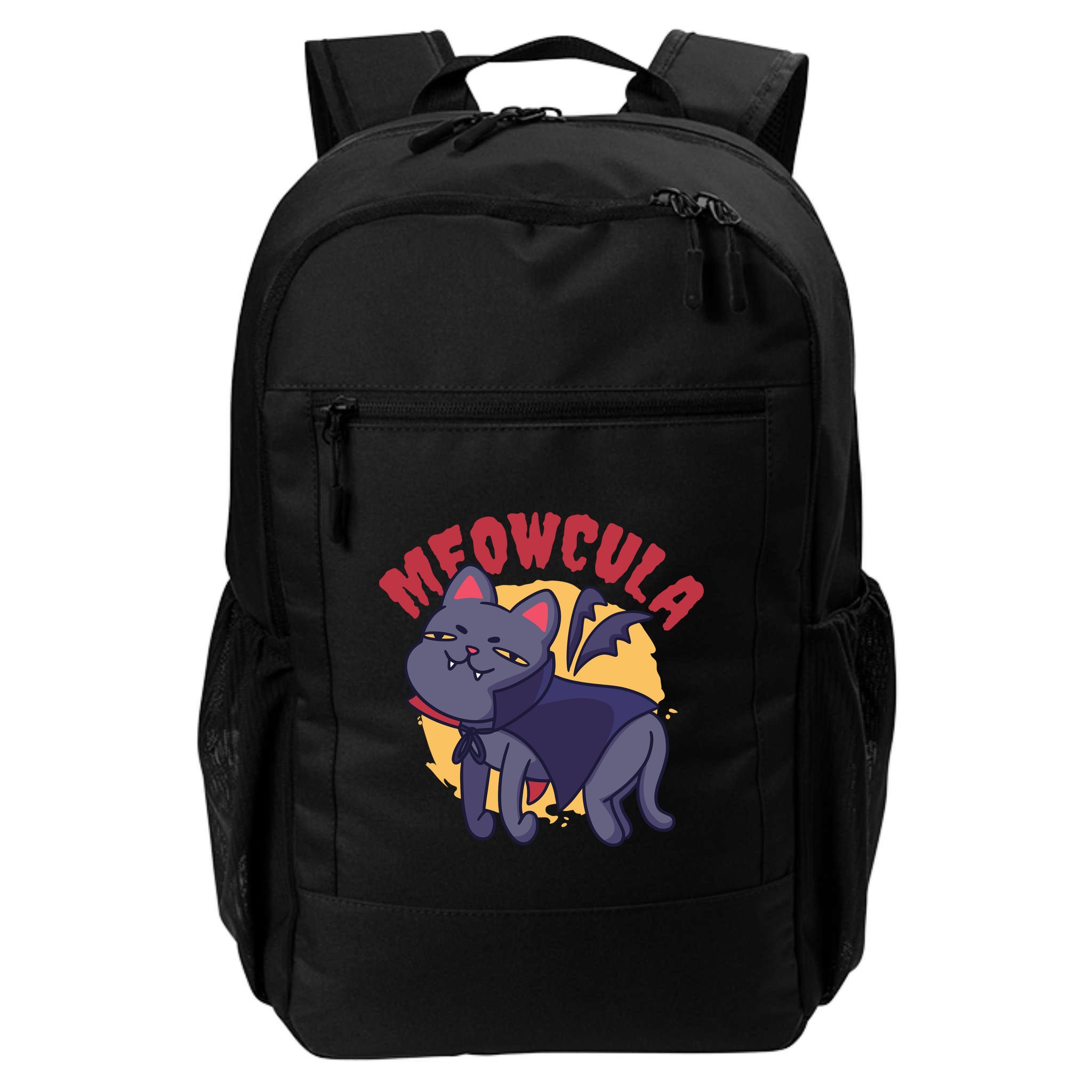 Meow Dracula Cat Cartoon Backpack