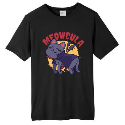 Meow Dracula Cat Cartoon Tall Fusion ChromaSoft Performance T-Shirt