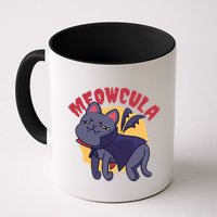 Meow Dracula Cat Cartoon Mug