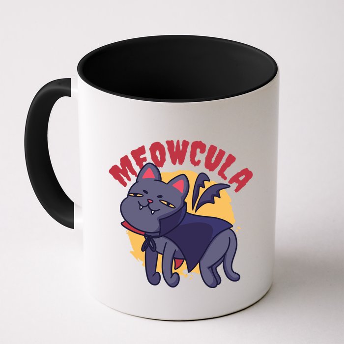 Meow Dracula Cat Cartoon Mug