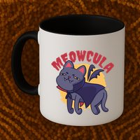 Meow Dracula Cat Cartoon Mug