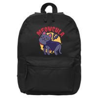 Meow Dracula Cat Cartoon 16 in Basic Backpack