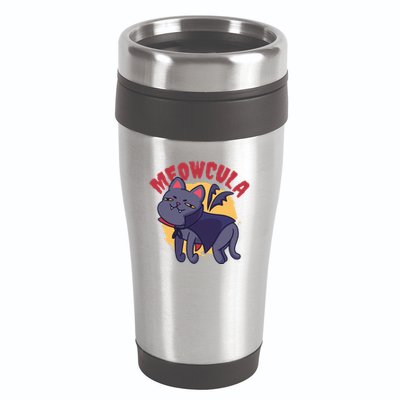 Meow Dracula Cat Cartoon 16oz Travel Tumbler