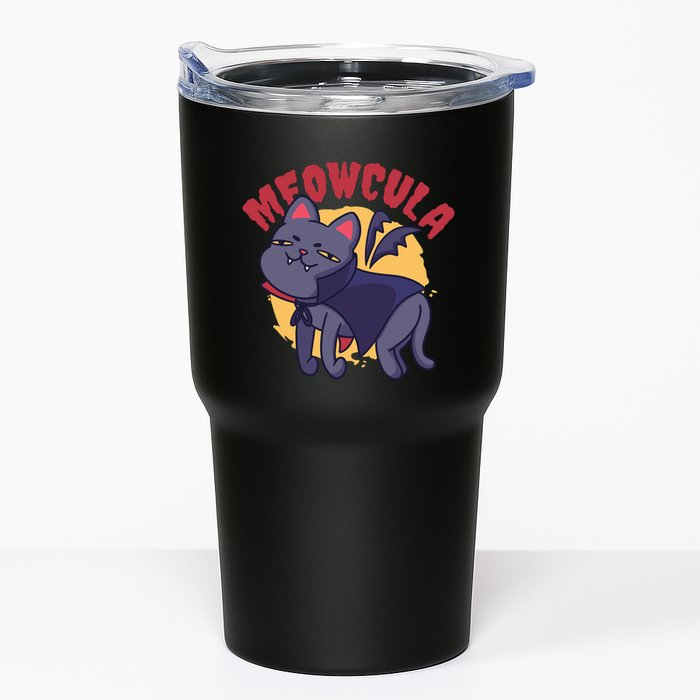 Meow Dracula Cat Cartoon Tumbler
