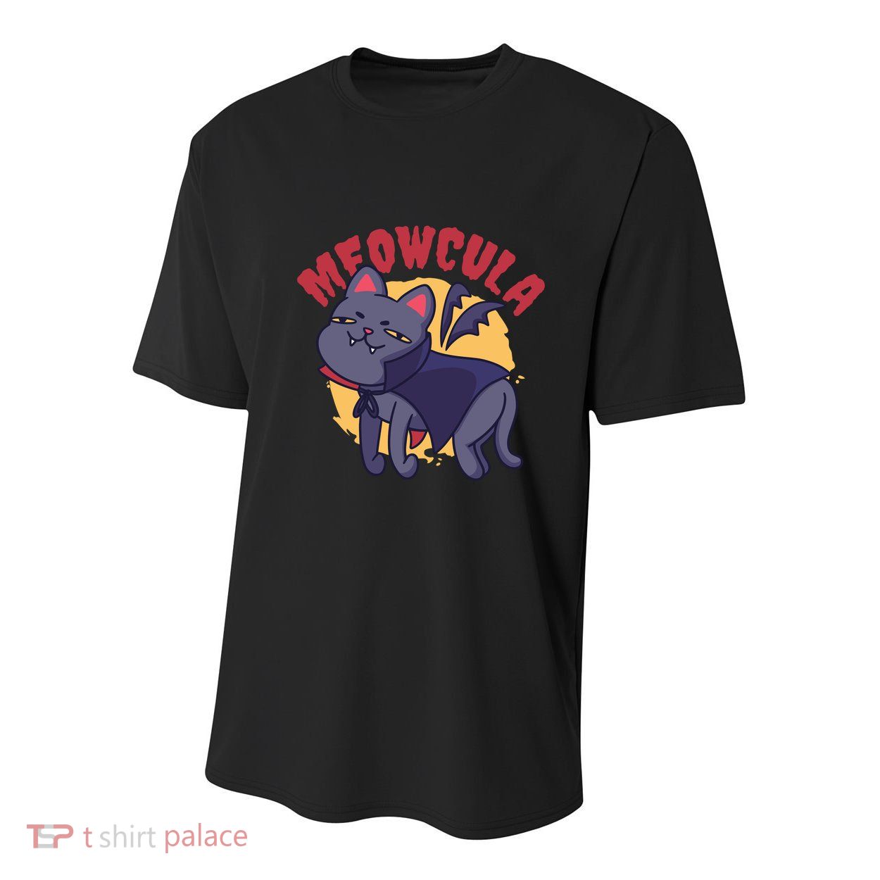Meow Dracula Cat Cartoon Youth Performance Sprint T-Shirt