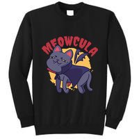 Meow Dracula Cat Cartoon Tall Sweatshirt