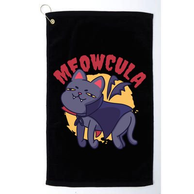 Meow Dracula Cat Cartoon Golf Towel