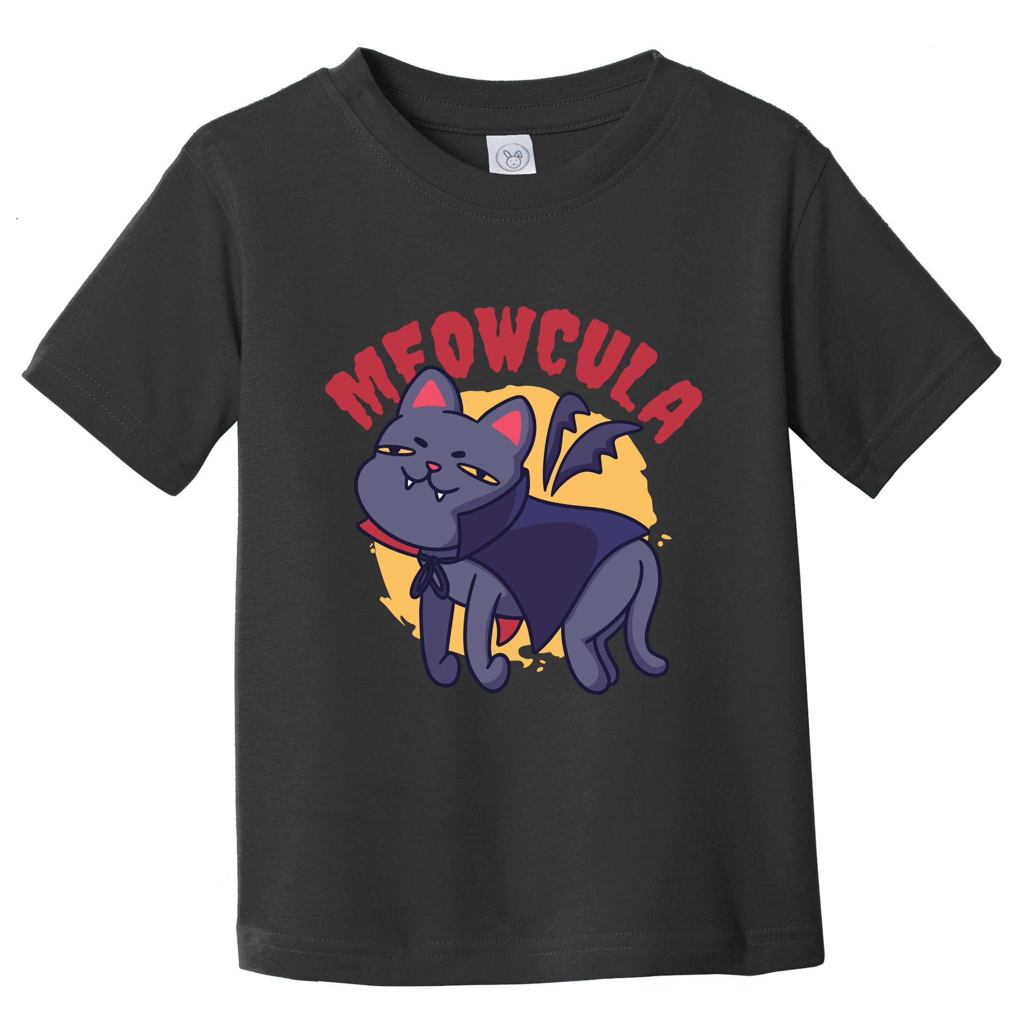 Meow Dracula Cat Cartoon Toddler T-Shirt