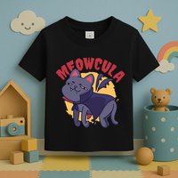 Meow Dracula Cat Cartoon Toddler T-Shirt